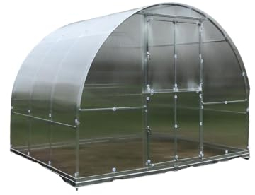 Gewächshaus KLASIKA Tube 3x4m mit fundamenten und 4mm Polycarbonat