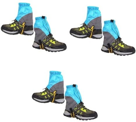 BESPORTBLE 3 Stück Leichte Wandergamaschen Schnee-knöchelgamaschen Outdoor-wanderfußabdeckungen Metallhaken Für Männer Und Frauen Sky-