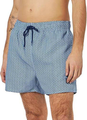 HAUTE PRESSION Boardshort herr geometriskt mönster B292 C01 XL, Material: Polyester, 44-46