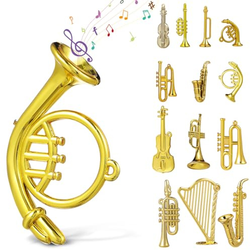 TOYANDONA 14stücke Teiliges Set Miniatur Musikinstrumente Für Weihnachtsbaum-Dekoration Kleine Weihnachtsornamente Für Mini-häuser Und Festliche Anlässe