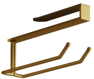 Weinglashalter Unter Dem Schrank, Edelstahl Weingläser Halter, Gläserhalter Zum Aufhängen Kein Bohren für Küche Bar Rest (Color : Gold, Size : 7inch/18cm)