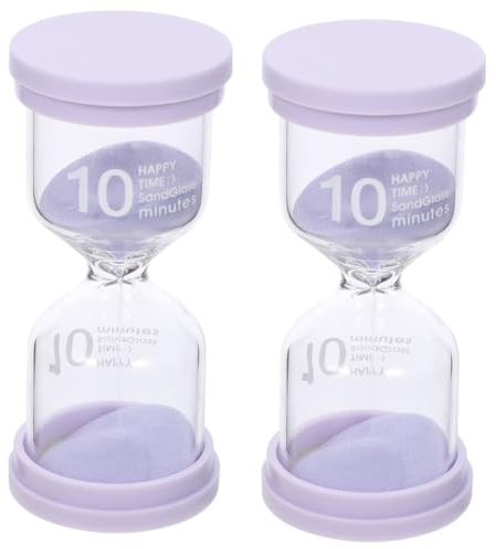 Ciieeo 2pcs Desktop Sandglass Hourglass Timer Decorative Hourglass Classroom Sand Timer