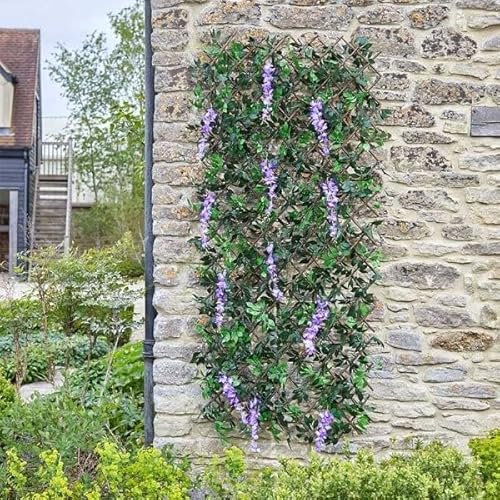 Smart Garden 60cm x 180cm Expanding Wisteria Leaf Trellis Wheelie Bin Screen