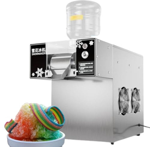 LFfwynog Fabbricatore di Ghiaccio a Fiocchi di Neve, tritaghiaccio da banco con Regolazione Continua della velocità con manopola per ristoranti, supermercati, Snack Bar, Bar,Medium