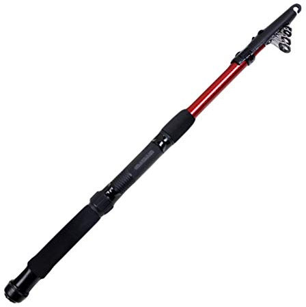 TUANZUN Teleskoprute,Angelrute,Fishing Stipprute 1.8M 2.1M 2.4M 2.7M 3.0M 3.6M 4.5M tragbaren Teleskop Angelrute Glasfaser Angelrute Reise Meer Angelrute(2.1 m)