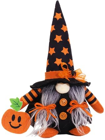 Halloween Wichtel Plüschtier - Halloween Wichtel, Zwergelf Puppe ohne Gesicht, Dekoration Plüsch Wichtel, Ornamente gesichtslose Sammelfiguren für Halloween, 10,63 x 3,94 x 3,15 Hühner