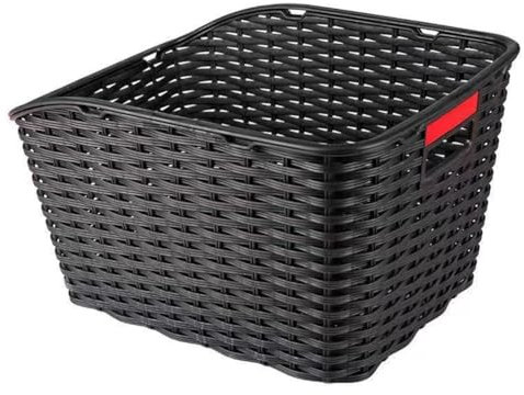Wisafory Fahrradkorb Hinten Gepäckträgerkorb Korb für Heckträger Weave Kunststoffgeflecht Einkaufskorb Bike Basket Universal Fahrradkörbe Fahrradzubehör für Mountain Road Falträder mit Deckel