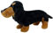 HTGWCG Dackel Stehend Schwarz, Plüschtier, Kuscheltier ca, Plüsch Puppe Hund Plüschtier Spielzeug für Kinder Jungen Mädchen, für Angst und Entspannung (30 cm)