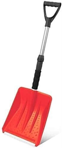 Pala da Neve Pala da Neve con Manico Regolabile, Pala Portatile, Pala in Alluminio per impieghi gravosi, Pala da Neve Portatile per Auto (Colore: Rosso)