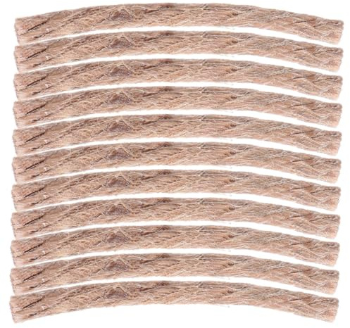 BESPORTBLE 10pcs Waxed Jute Rope Fire Starters Camping Hiking Backpacking Emergency Survival Kits Beeswax Fire Cord for Bbq Outdoor Pits