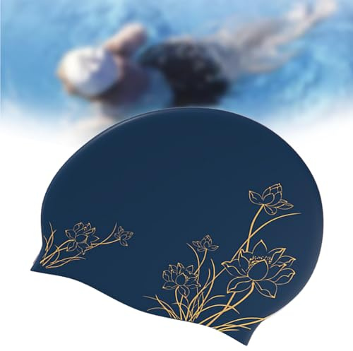 Cuffia Piscina Extra Large per Capelli Lunghi, Cuffia da Nuoto Cuffia Piscina in Silicone di Alta qualità Proteggi i Capelli Adatto Perfetto per Capelli Lunghi, Nuoto Donna e Uomo - Docia - Silicone