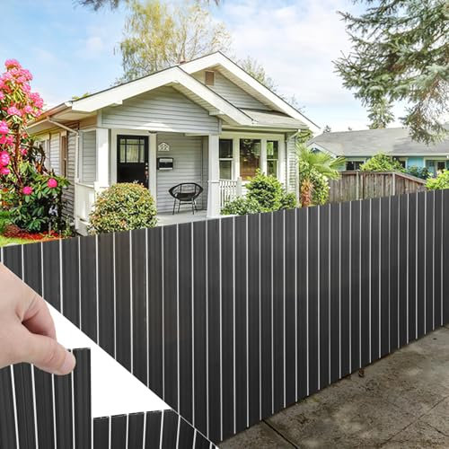 Fiqops Esterilla de protección visual de PVC, 80 x 50 cm, protección visual para balcón, longitud ajustable, valla de privacidad, protección contra el viento y resistente al agua, resistente a los