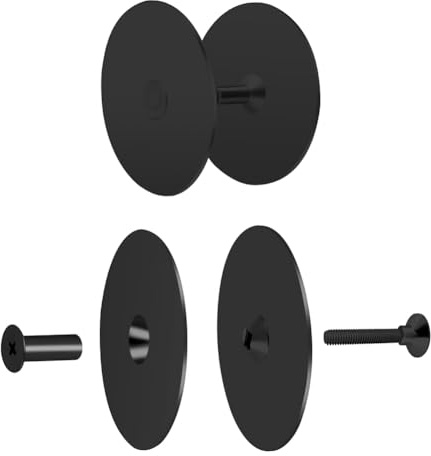 Giyofom 2 Ensembles de Plaque de Couverture de Trou de Porte pour la Sécurité à Domicile Noir