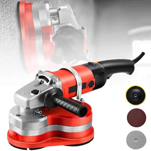 Levigatrice per Cemento Kit levigatrice angolare per cemento, motore da 2800 W, impugnatura ausiliaria, disco diamantato, levigatura senza soluzione di continuità a 90° per pavimenti, pareti