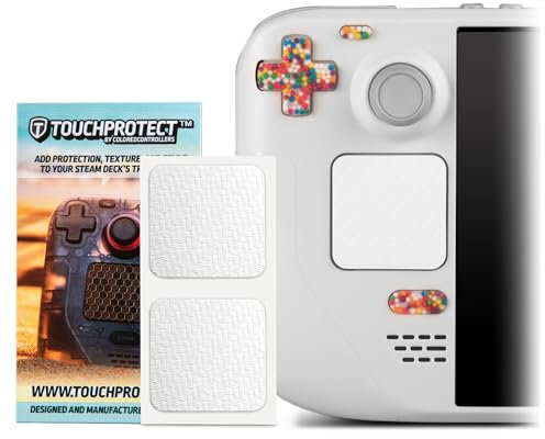 TouchProtect for Steam Deck OLED Limited Edition - Carbon White trackpad Skins