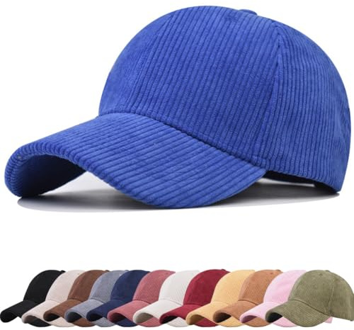 DURINM Cappellino da Baseball Classic Unisex Cappello da Sole in Velluto a Coste Regolabile con Visiera Curva Berretto per Sport Caldi Berretti Invernali da Baseball Donne