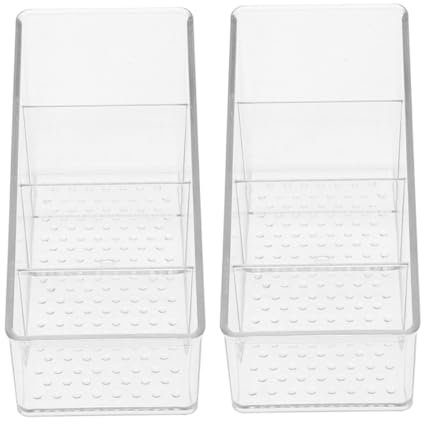 Hemobllo 2Piezas Caja de Almacenamiento Reutilizable para Bolsitas Compartimentos Unidades Organizador de Compacto para Otras Infusiones Soporte