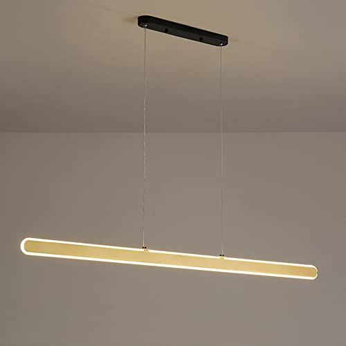 Lámpara Colgante LED Minimalista de Tira Larga con 3 Modos de Color, lámpara de Techo, luminarias lineales suspendidas para Sala de Estar, Comedor, Cocina, Isla y Dormitorio.