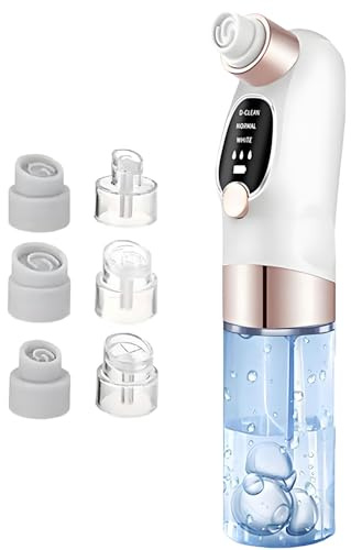 Aspiratore Punti Neri Professionale, Pulitore Per Pori con 3 Livelli di Aspirazione e 6 Testine, Aspirapolvere Elettrico Comedone per Pulizia Viso e Pori e Rimozione di Comedoni Brufoli e Grasso