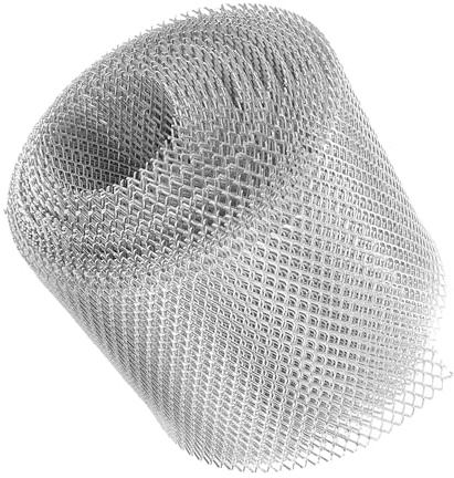 GLEAVI Protezione per Grondaia in Alluminio 5 Pollici X 122 M Rete di Protezione per Foglie e Detriti Copertura Flessibile per Grondaie Resistente alle Intemperie Facile Installazione