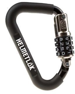 Helmetlok - Karabinerhaken Kombinations Schloss Passend Für Bis zu 4cm Stangen/Lenker