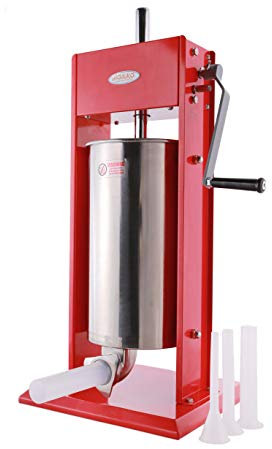 Hakka Sausage Stuffer 2 Speed Stainless Steel Vertical Sausage Maker (32lb / 15 Liter)