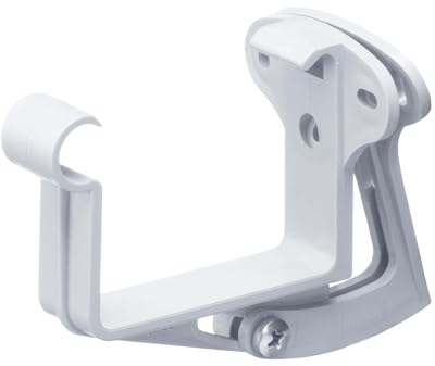 INEFA Stirnbretthalter justierbar, kastenrinne NW68 / 68mm, Weiß Dachrinnenhalter Dachrinnenzubehör, einfache Montage, Made in Germany