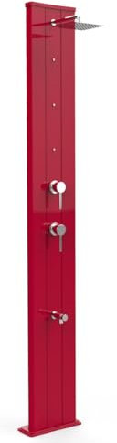 Doccia Solare da Giardino 40L Miscelatore Nebulizzatore e Lavapiedi Arkema Dada S Cherry