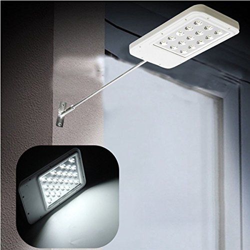MASUNN Ultradelgada De Energía Solar De 15 Led Luz Controlada Wall Street Luz Impermeable Al Aire Libre Lámpara De Jardín