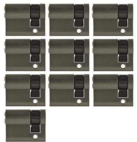 10 x halvcylinder 40 mm lika låsning 30/10 inkl. 20 nycklar