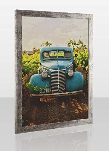 Bilderrahmen Monzetta Puzzlerahmen 48x64 Vintage Weiss Shabby Chic Treibholz Look 64x48 cm Klares Kunstglas
