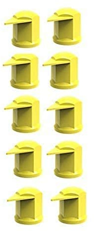 DUSTITE LONG REACH WHEEL NUT INDICATOR COVER CAP YELLOW 32MM x10