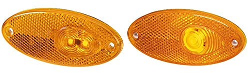 Hella 2PS 964 295-061 Seitenmarkierungsleuchte, Anbau links/rechts, LED, 500 mm Kabel, 12 V & Seitenmarkierungsleuchte 9807 oval