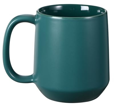 Miicol Ceramic Coffee Mug, 16 oz Large Coffee Cup, Tea Mug with Handle, Flat Bottom Mug for Men, Women, Office, Microwave and Dishwasher Safe, Multi-Color, Turquoise