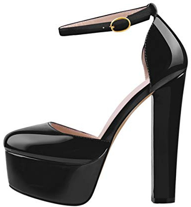 Only maker Frauen Mary Jane Halbschuhe Damen Plateau Pumps