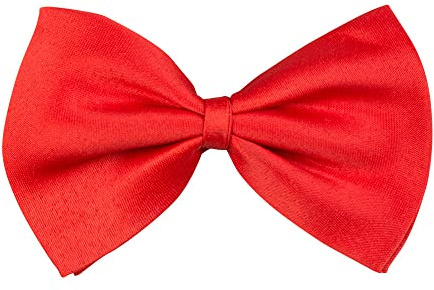 LORD C Men Bow Tie Adjustable Formal Neck Satin Look Bowtie Men Accessory In Vintage Look Continuously Adjustable Kids And Mens Formal Black Bow Tie For Wedding Party Fancy Plain Bowties 1PC (red)