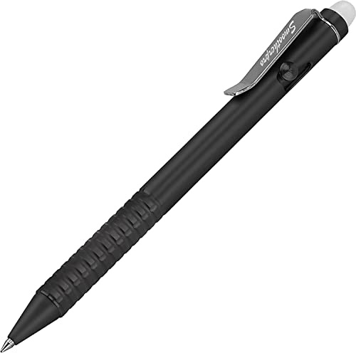 SMOOTHERPRO Radierbarer Kugelschreiber Metall Kompatibel mit Pilot Mine | Metallstift, Bolt Action Biros, für Tremor, Parkinson, Arthritis, Hände, Business, Büro, Signatur-Schwarz