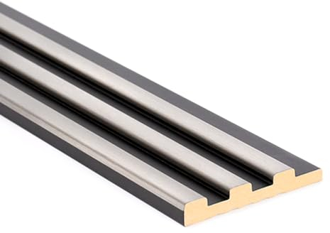 Bildershop-24 Abschlussleiste für Wandpaneele & Deckenpaneele Dekowa in Edelstahl Schwarz 252 x 10,7 x 1,5 cm