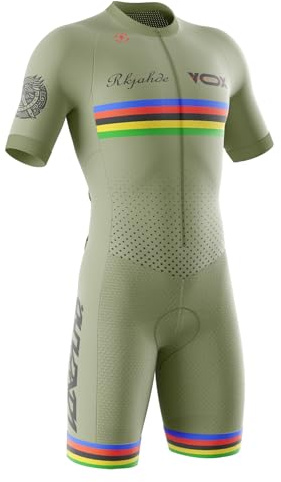 Tuta Da Triathlon a Maniche Corte Da Uomo,2024 Triathlon Unisex,MTB Body Trisuit Cycling Skinsuit,Abbigliamento Ciclismo Imbottita (Typ-8,XL)