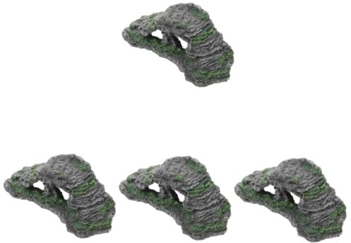 VANZACK 4pezzi Piattaforma di Basking per Tartarughe Decorativa di Roccia per Acquari e Terrari Accessori per Rettili e Piccoli Animali Facile da Installare e Ottimo per Esercizio