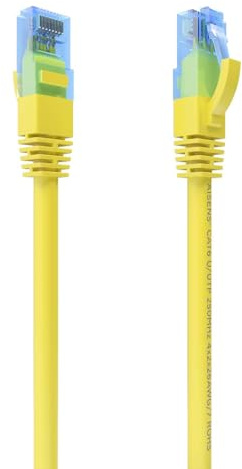 AISENS - A135-0838 - Cable de Red Latiguillo RJ45 Cat.6 UTP Awg26 CCA, Amarillo, 5.0M