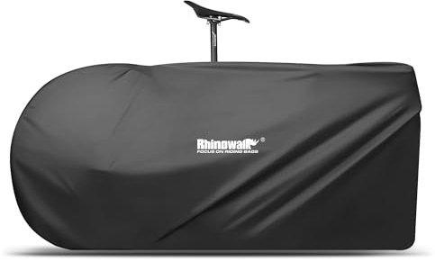 Rhinowalk Bicycle Transportation Bag Ultralight Bike Travel Carrying Bag Lightweight Storage Case Cycling Accessories for 26 inch to 27.5 inch Mountain and 700C road bike (Black)