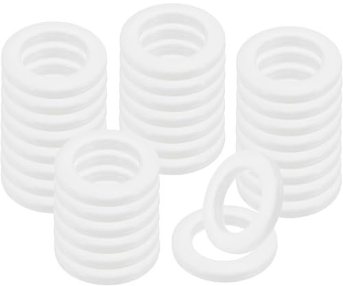 EIHI 50 Stück Fitschenringe Kunststoff Zimmertüren，Unterlegscheiben Türscharnier 10 Mm X 20 Mm Montageringe Ohne Abriebspuren,1mm 25 Pcs & 2mm 25 Pcs