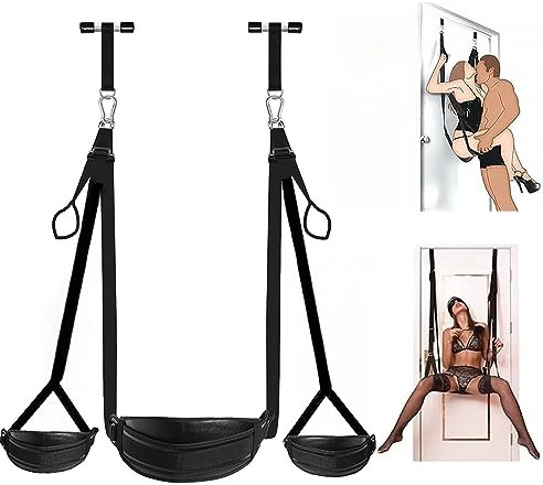 Sexschaukel mit Tür, Sexschaukel mit Sitz, erotisches Spielzeug für Paare, Leder-Sexgurt, Bondage-Fesseln für Spielzeug für Erwachsene, BDSM-Bondage-Fesseln,