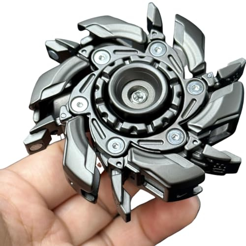 WPOJ EDC Fidget Slider Giocattoli Fidget, Sollievo dallo Stress Magnetico Metallo Armatura Aperta Trottola Rotante per Adulti