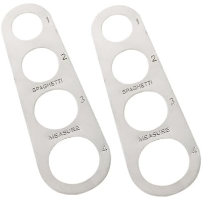 GOOHOCHY 2pcs Sturdy Stainless Measurer for Pasta Dry Pasta Portion Control Spaghetti Measure Tool Making Tools Kitchen Gadget
