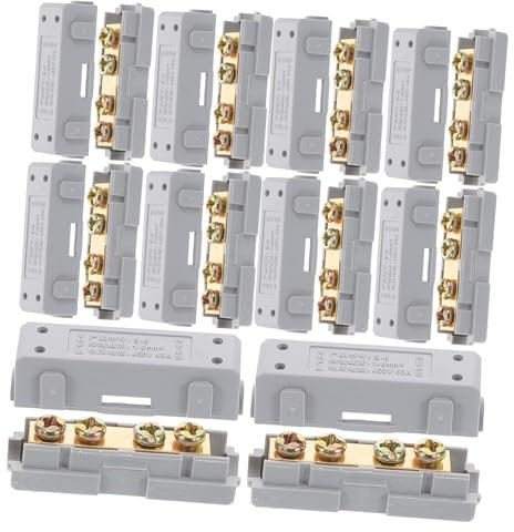 LIGIGWASH 10pcs High Power Wire Cable Connectors S-6 Quick Splice Terminal Blocks with Protective Covers for Electrical Wiring and Industrial Circuit Connection