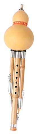 BESPORTBLE Chinesische Handgefertigte Hulusi Kürbisflöte aus Bambus C-dur mit Legierungsrohrblatt Ethnisches Musikinstrument für Anfänger und Musikliebhaber