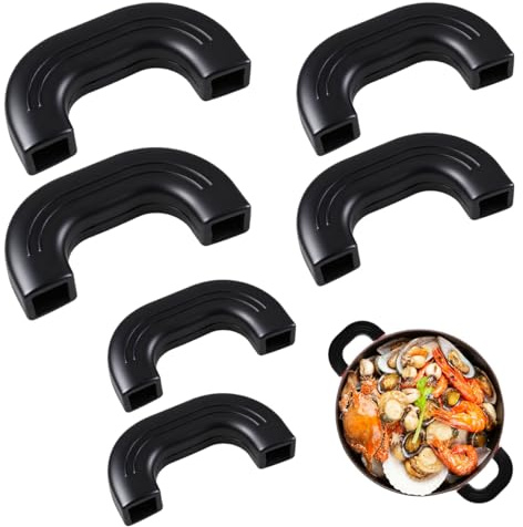 3 Pares Agarraderas de Silicona para Ollas, Asas para Ollas Universal | Funda de Mango de Olla de Silicone Resistente al Calor para Sartenes, Woks, Cacerolas, Cacerolas