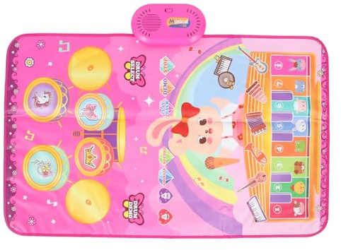 Hztyyier wasserdichte -Musikmatte, Trommel-Spielmatte, Pädagogisches Jazz-Trommel-Klavier-Teppich-Spielzeugset für Zuhause Im Freien, Kunststoff